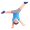 man cartwheeling